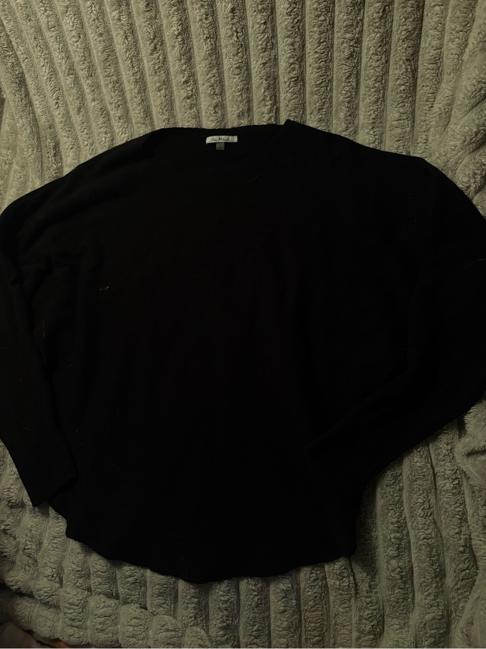 Vila Milano Women's Black Crewneck Sweater - Lightweight Everyday Knit